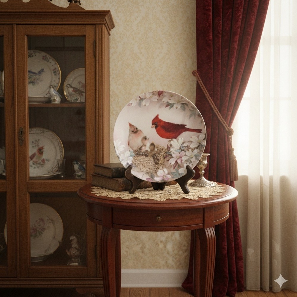 Lena Liu The Cardinals Nature's Poetry Collector Plate W.S. George Fine China